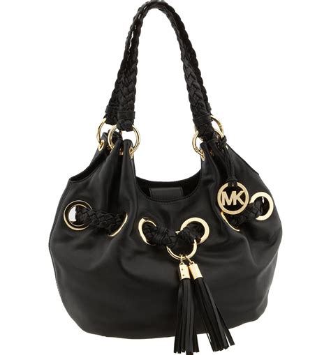 michael kors braided grommet shoulder bag|michael kors leather tote bag.